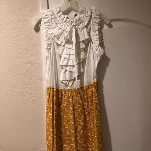 A cute Anthropologie dress perfect a warm day